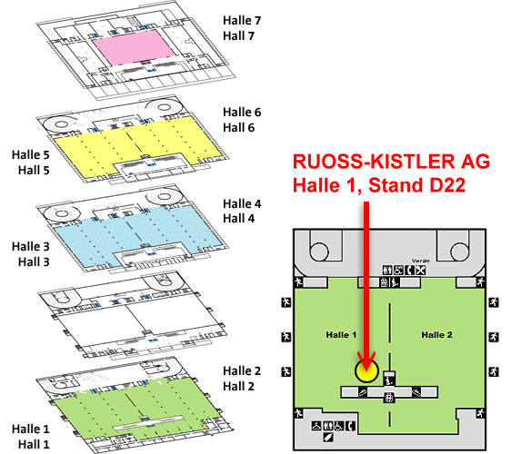 Orbit-iEX 2007 Lageplan von RUOSS-KISTLER AG
